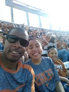 Larry attended University of Texas Longhorns vs. West Virginia - NCAA Football on Nov 12th 2016 via VetTix 