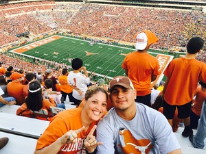 Lenora attended University of Texas Longhorns vs. West Virginia - NCAA Football on Nov 12th 2016 via VetTix 