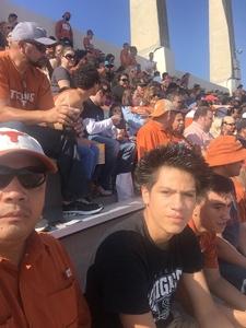 Jose attended University of Texas Longhorns vs. West Virginia - NCAA Football on Nov 12th 2016 via VetTix 