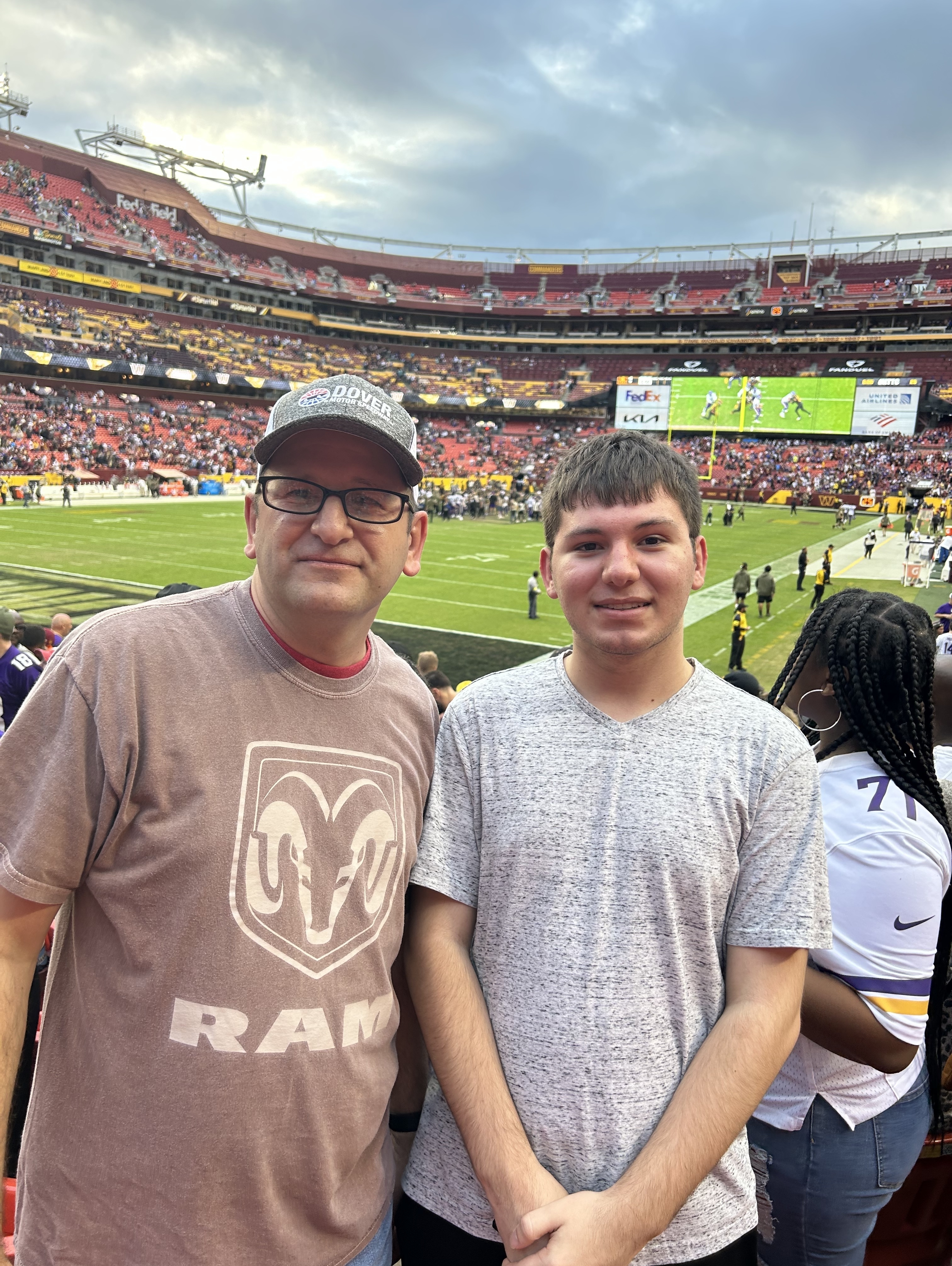 D.C.-area service members participate in the Washington Redskins Salute to  Service match-up against the Minnesota Vikings at FedEx Field on Nov. 12.  The event required 107 service members alone to unveil a