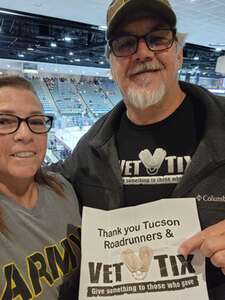 Hans attended Tucson Roadrunners - AHL vs Abbotsford Canucks on Jan 28th 2023 via VetTix 