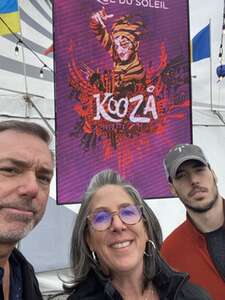 Andrea attended Cirque Du Soleil: Kooza on Jan 27th 2023 via VetTix 