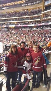 Todd attended Arizona Coyotes vs. New York Islanders - NHL - All Tickets in Lower Level on Jan 7th 2017 via VetTix 
