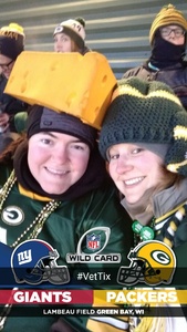 Jessica attended Green Bay Packers vs. New York Giants - NFL Playoffs Wild Card Game on Jan 8th 2017 via VetTix 