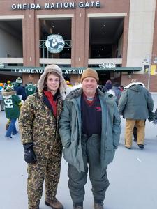 James attended Green Bay Packers vs. New York Giants - NFL Playoffs Wild Card Game on Jan 8th 2017 via VetTix 