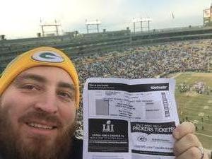Aaron attended Green Bay Packers vs. New York Giants - NFL Playoffs Wild Card Game on Jan 8th 2017 via VetTix 