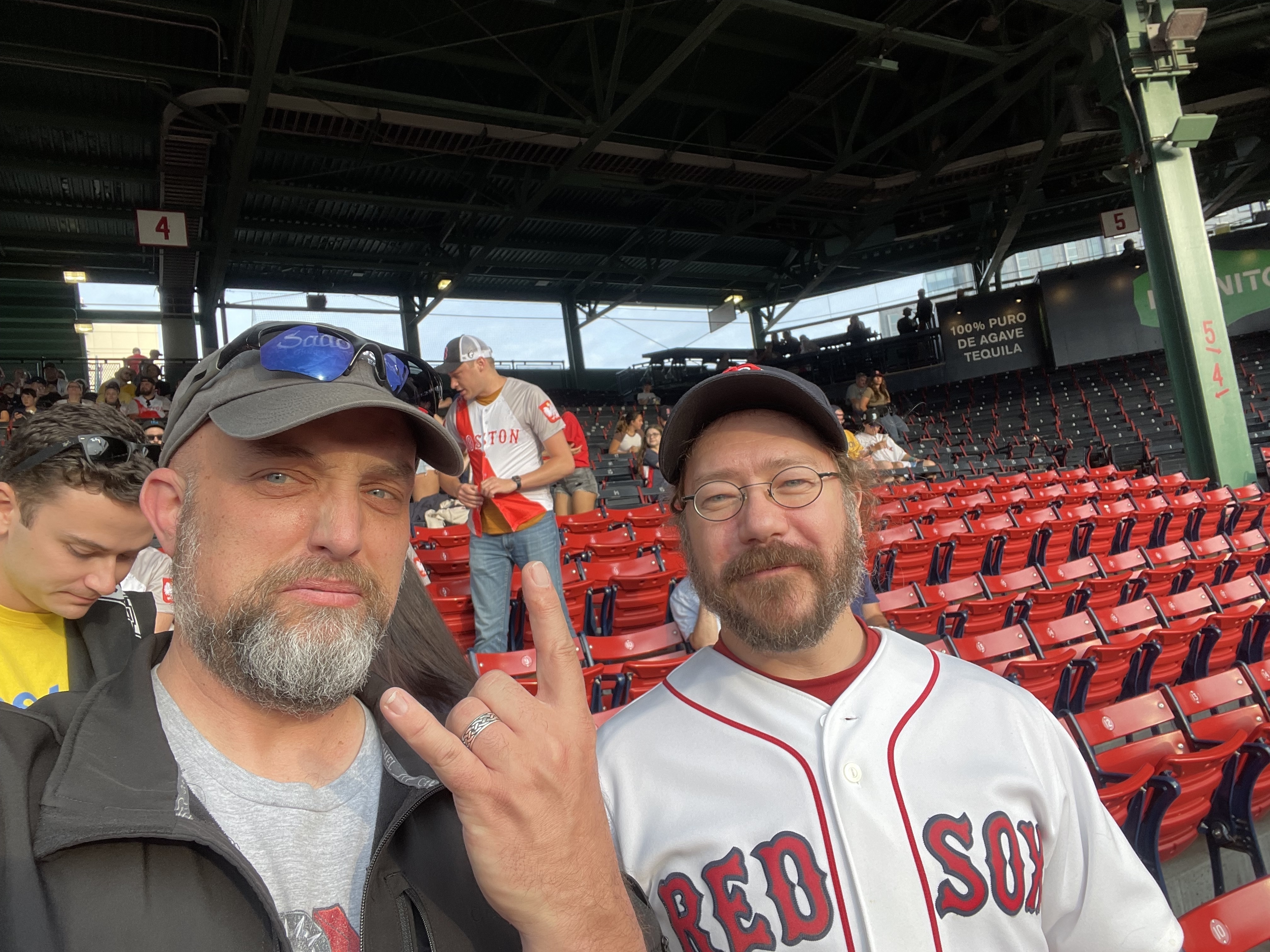Red Sox fans do the Wally Wave at Fenway 