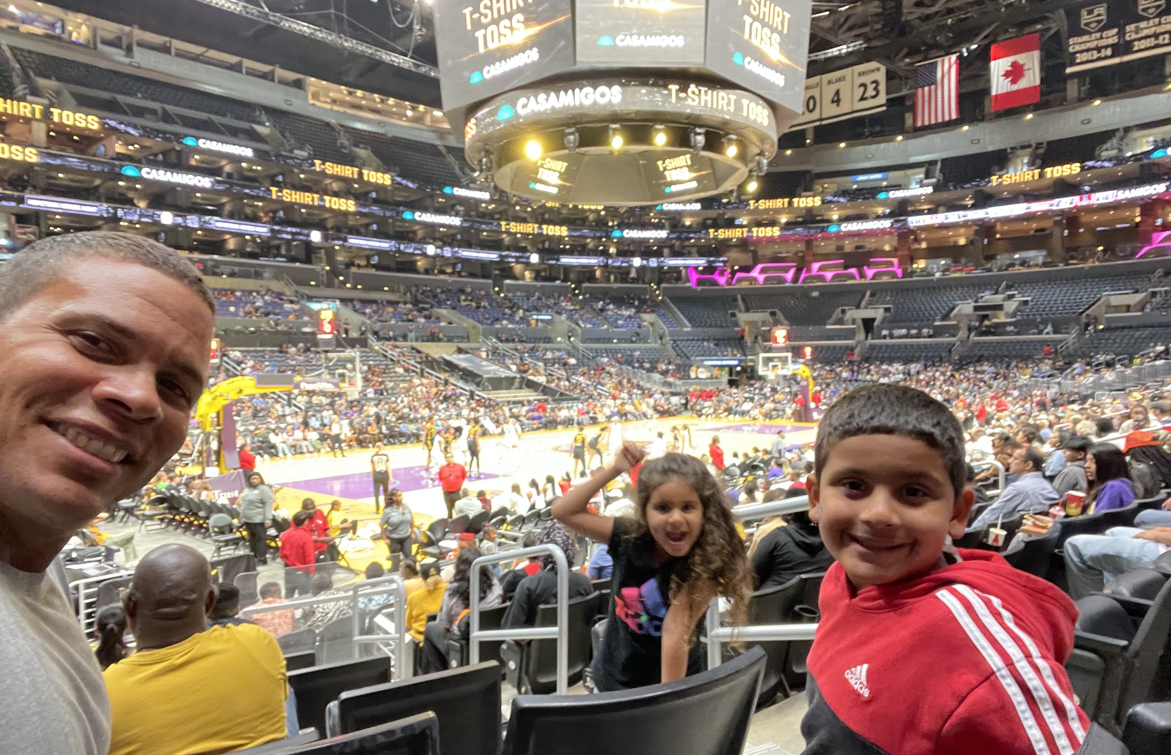 Los Angeles Sparks - Popcorn, Sparky, and smiles that is what we