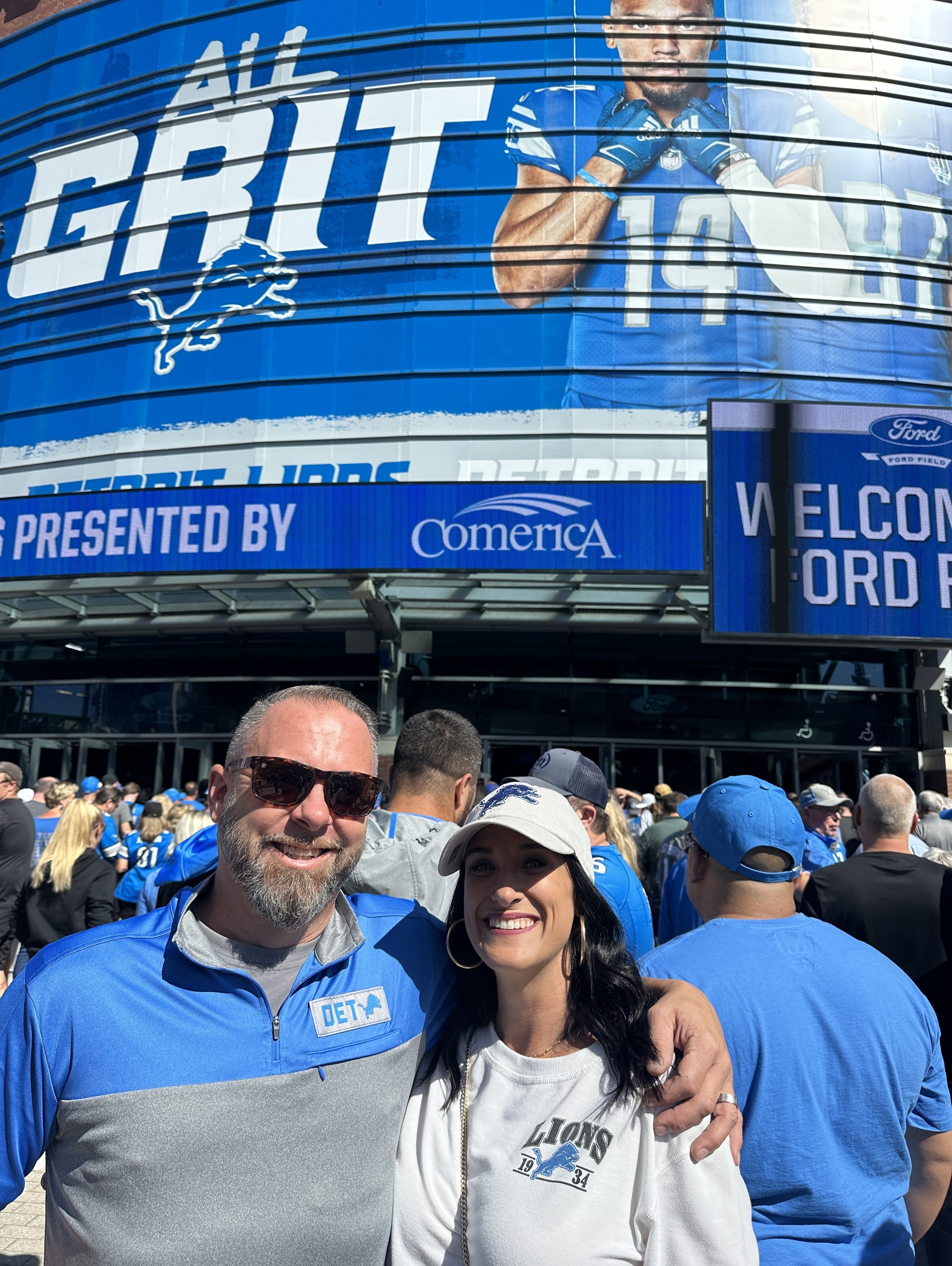 Detroit Marine honored at Lions game