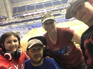 Trina attended HEB Big League Weekend - American League West Division Champion Texas Rangers vs. American League Central Division Champion Cleveland Indians - MLB on Mar 17th 2017 via VetTix 