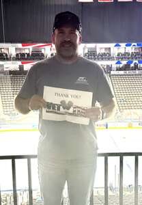 David attended Jacksonville Icemen - ECHL vs Atlanta Gladiators on Apr 13th 2024 via VetTix 