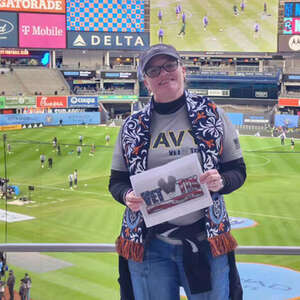 Tracy attended New York City FC - MLS vs New England Revolution on Apr 13th 2024 via VetTix 