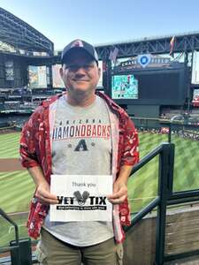 James attended Arizona Diamondbacks - MLB vs Chicago Cubs on Apr 16th 2024 via VetTix 