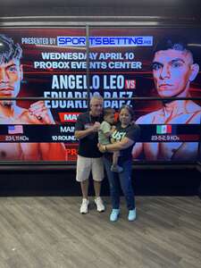 Jose attended ProBox TV Live Event - Angelo Leo (23 -1- 0...11KO) vs. Eduardo Baez  (23-5 -2...9KO) on Apr 10th 2024 via VetTix 