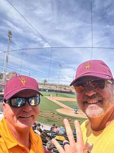 Tom attended Arizona State Sun Devils - NCAA Men's Baseball vs Washington Huskies on May 5th 2024 via VetTix 