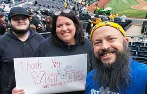 Dave Adams attended Pittsburgh Pirates - MLB vs Milwaukee Brewers on Apr 25th 2024 via VetTix 