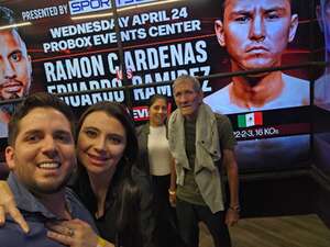 Christian attended ProBox TV Live Event -  Cardenas  (24-1...13 KO) vs. Ramirez (22-2-3...16 KO)  - 8pm EDT main card on Apr 24th 2024 via VetTix 