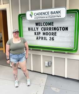 Karen attended Billy Currington & Kip Moore on Apr 26th 2024 via VetTix 