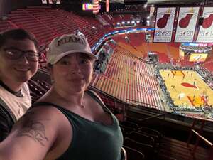 Brian and Maddie attended NBA Play-In Tournament: Bulls at HEAT: East Home Game 1 on Apr 19th 2024 via VetTix 