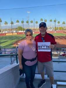 Christopher attended Arizona State Sun Devils - NCAA Women's Softball vs California Golden Bears on Apr 26th 2024 via VetTix 