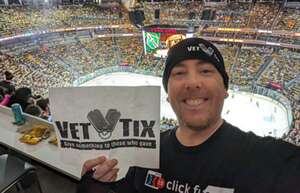 Kale attended Vegas Golden Knights - NHL vs Dallas Stars on Apr 29th 2024 via VetTix 