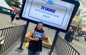 Sierra attended 21 Savage: American Dream Tour on May 3rd 2024 via VetTix 