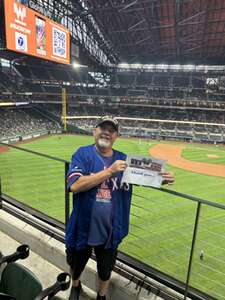 Russell attended Texas Rangers - MLB vs Washington Nationals on May 1st 2024 via VetTix 