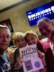 Mark attended Delirious Comedy Club on May 16th 2024 via VetTix 