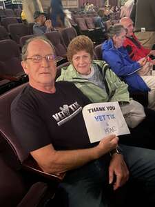Wade attended Lyle Lovett and Lisa Loeb: In Conversation and Song on May 15th 2024 via VetTix 
