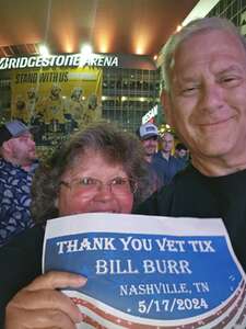 Daniel attended Bill Burr Live on May 17th 2024 via VetTix 