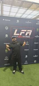 Kevin attended Legacy Fighting Alliance - LFA 184 - Live Pro MMA! on May 17th 2024 via VetTix 