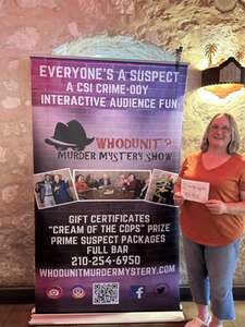 Kelli attended Alamo City Murder Mystery Dinner: The Whole Enchilada on Jul 25th 2024 via VetTix 
