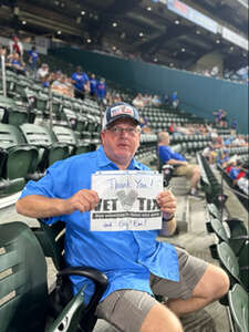 Jimmy attended Texas Rangers - MLB vs Toronto Blue Jays on Sep 19th 2024 via VetTix 