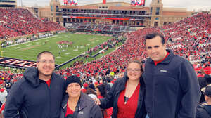 Sandra attended Texas Tech Red Raiders - NCAA Football vs Baylor Bears on Oct 19th 2024 via VetTix 