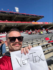 Derek attended Maryland Terrapins - NCAA Football vs USC Trojans on Oct 19th 2024 via VetTix 