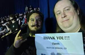 Pool Family attended Opeth on Oct 27th 2024 via VetTix 