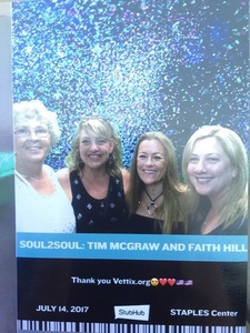 Kelley attended Soul2Soul Tour With Tim McGraw and Faith Hill on Jul 14th 2017 via VetTix 