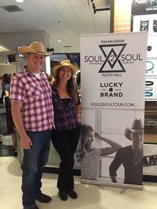 Matthew attended Soul2Soul Tour With Tim McGraw and Faith Hill on Jul 14th 2017 via VetTix 