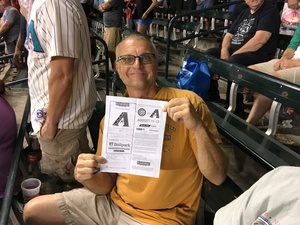 Kevin attended Arizona Diamondbacks vs. Houston Astros - MLB on Aug 14th 2017 via VetTix 