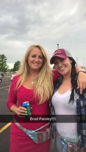 Christina attended Brad Paisley With Special Guest Dustin Lynch, Chase Bryant, and Lindsay Ell on Jul 15th 2017 via VetTix 