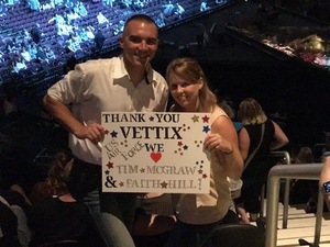 Charles attended Soul2Soul Tour With Tim McGraw and Faith Hill on Aug 17th 2017 via VetTix 