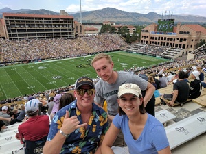 Kyle attended Colorado Buffaloes vs. Texas State - NCAA Football on Sep 9th 2017 via VetTix 
