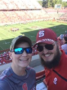 Katie attended NC State Wolfpack vs. Syracuse - NCAA Football - Military Appreciation Game on Sep 30th 2017 via VetTix 