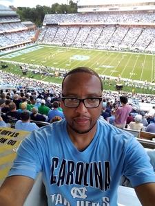 John attended University of North Carolina Tar Heels vs. Notre Dame - NCAA Football on Oct 7th 2017 via VetTix 
