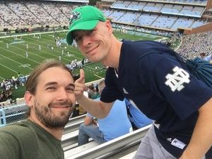 Gregg attended University of North Carolina Tar Heels vs. Notre Dame - NCAA Football on Oct 7th 2017 via VetTix 