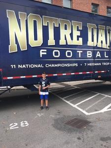 ROBERT attended University of North Carolina Tar Heels vs. Notre Dame - NCAA Football on Oct 7th 2017 via VetTix 