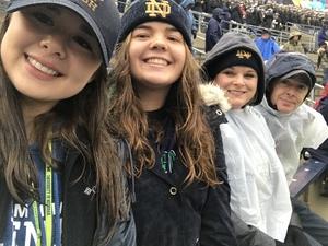 Claudia attended Notre Dame Fighting Irish vs. Navy - NCAA Football on Nov 18th 2017 via VetTix 