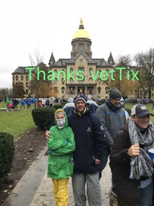 Eric attended Notre Dame Fighting Irish vs. Navy - NCAA Football on Nov 18th 2017 via VetTix 