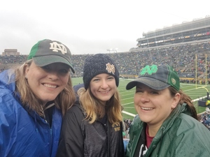 Erin attended Notre Dame Fighting Irish vs. Wake Forest - NCAA Football - Military Appreciation Game on Nov 4th 2017 via VetTix 