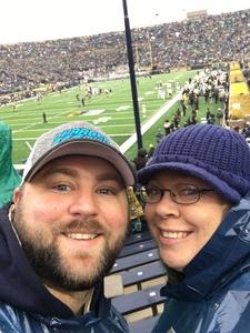Hollie attended Notre Dame Fighting Irish vs. Wake Forest - NCAA Football - Military Appreciation Game on Nov 4th 2017 via VetTix 